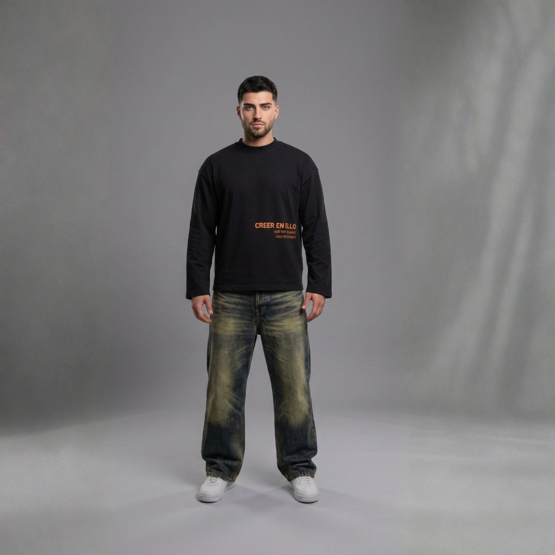 Kingsday Special - CEE X Build from the shadows - Longsleeve TEE Black