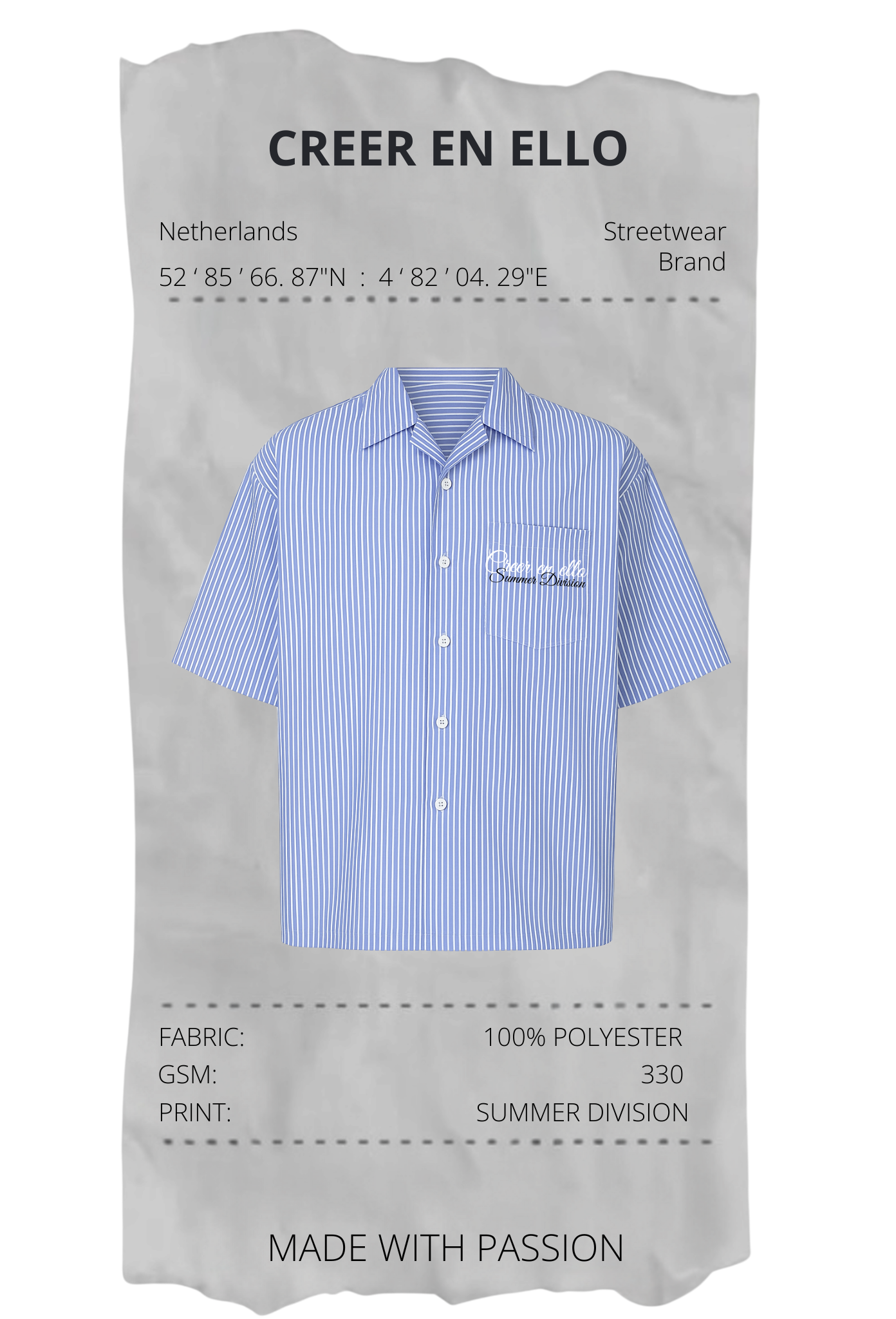 CEE X SUMMER DIVISION - Boxy Shirt Light Blue
