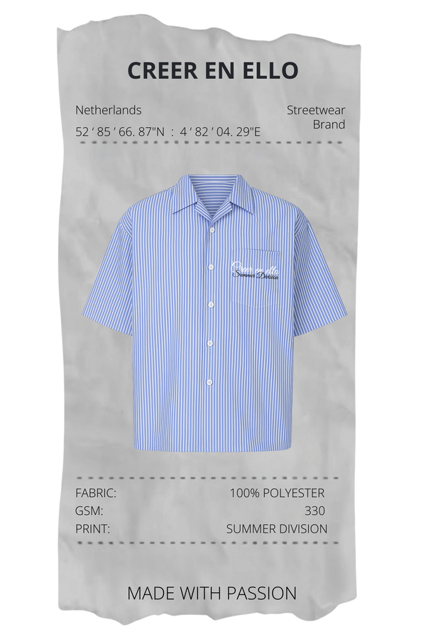 CEE X SUMMER DIVISION - Boxy Shirt Light Blue