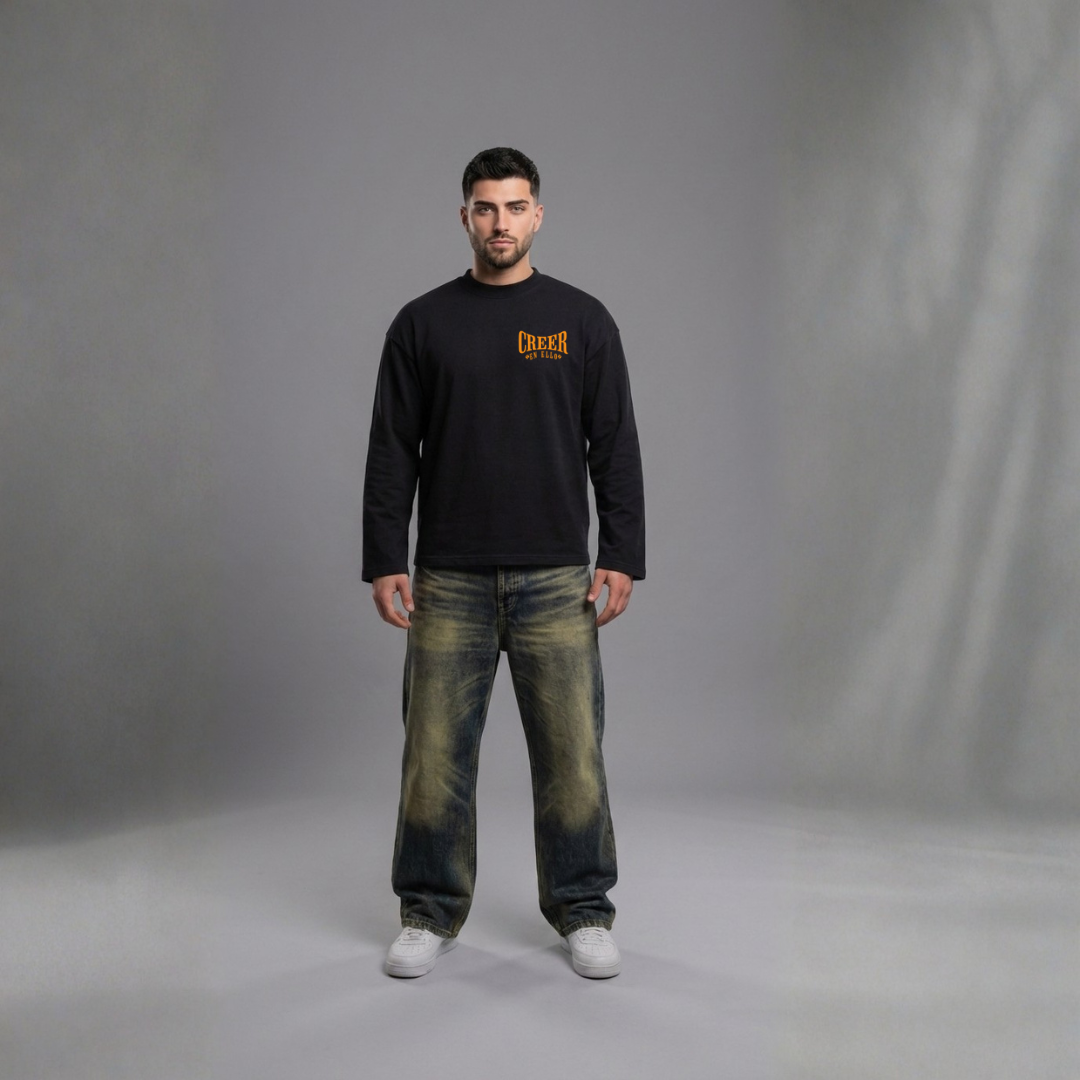Kingsday Special- CREER EN ELLO - Longsleeve TEE Black