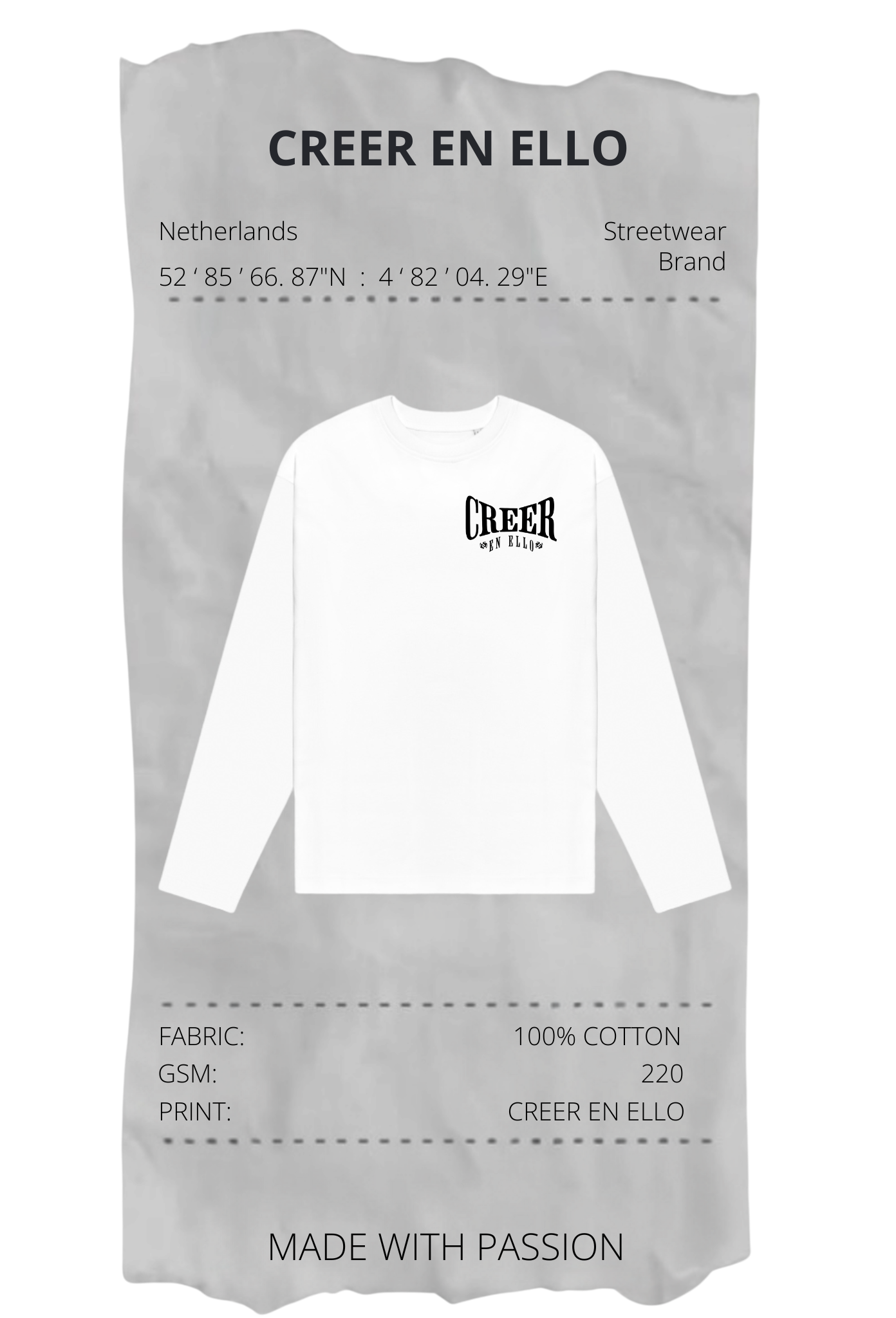 CREER EN ELLO - Longsleeve TEE White