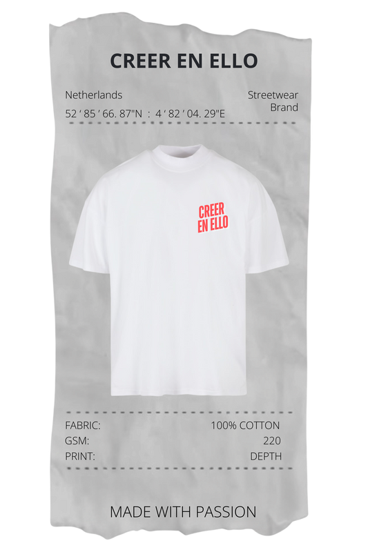 Creer en ello Depth - Oversized T-Shirt White