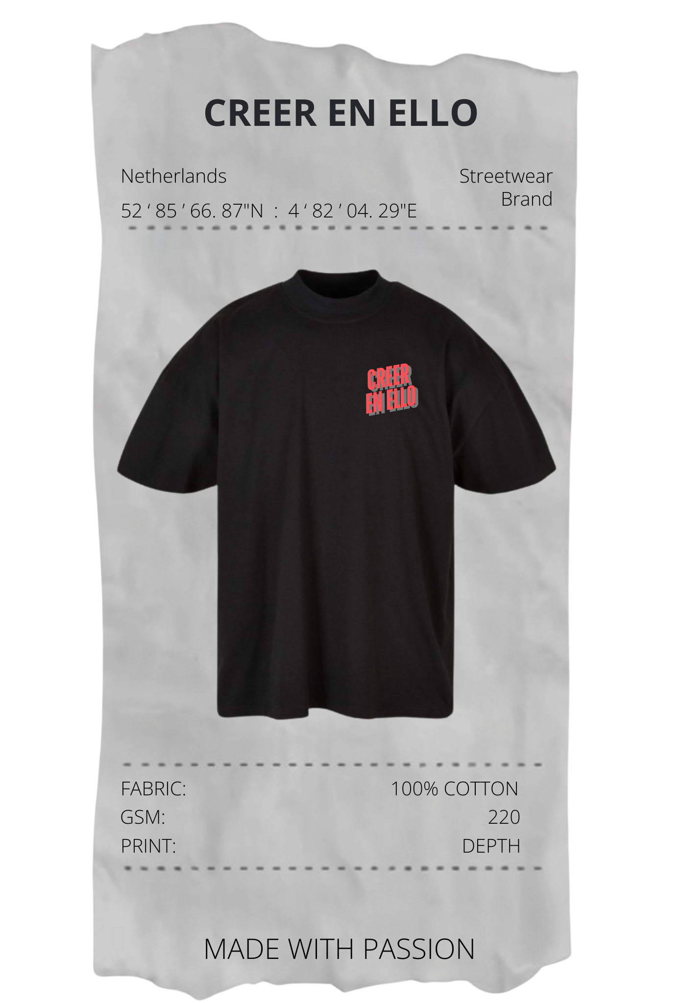 Creer en ello Depth - Oversized T-Shirt Black