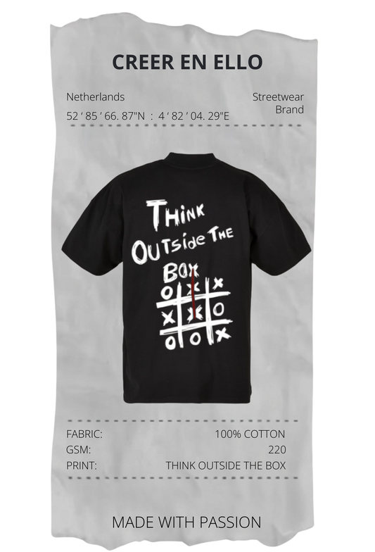 CEE X Think outside the box - Oversized T-Shirt Black