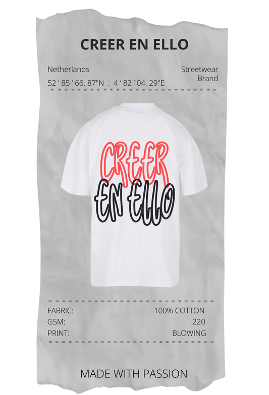Creer en ello Blowing - Oversized T-Shirt White