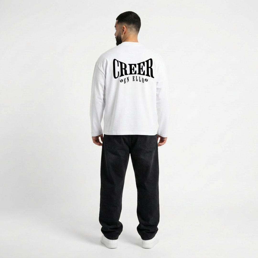 CREER EN ELLO - Longsleeve TEE White