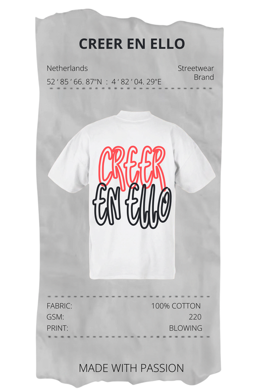 Creer en ello Blowing - Oversized T-Shirt White