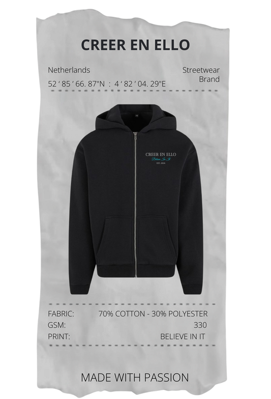 CEE X Believe in it - Zip Hoodie Black