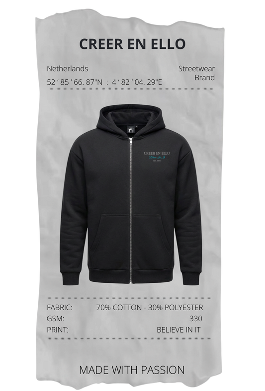 CEE X Believe in it - Zip Hoodie Black