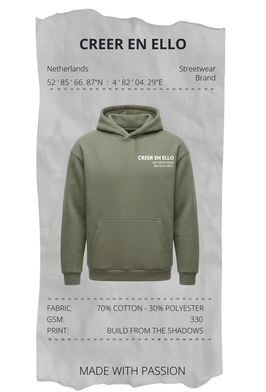 CEE X Build from the shadows - Hoodie Pale Olive