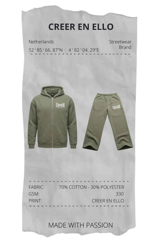 CREER EN ELLO - Zip Set Pale Olive