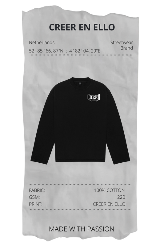 CREER EN ELLO - Longsleeve TEE Black