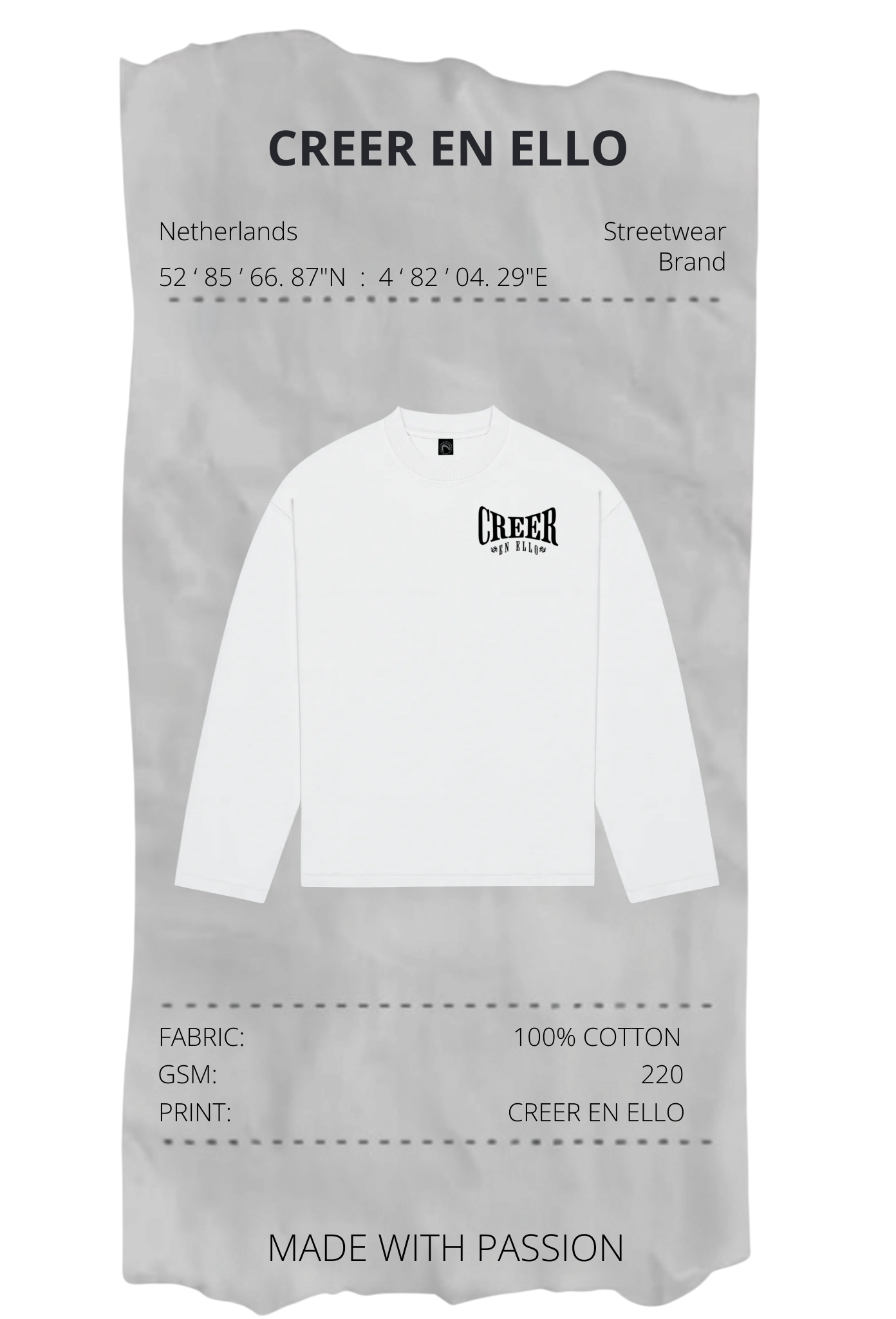 CREER EN ELLO - Longsleeve TEE White