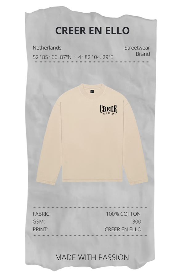 CREER EN ELLO - Longsleeve TEE Creme