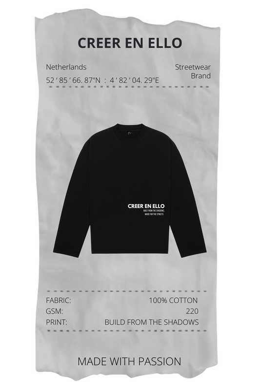 CEE X Build from the shadows - Longsleeve TEE Black