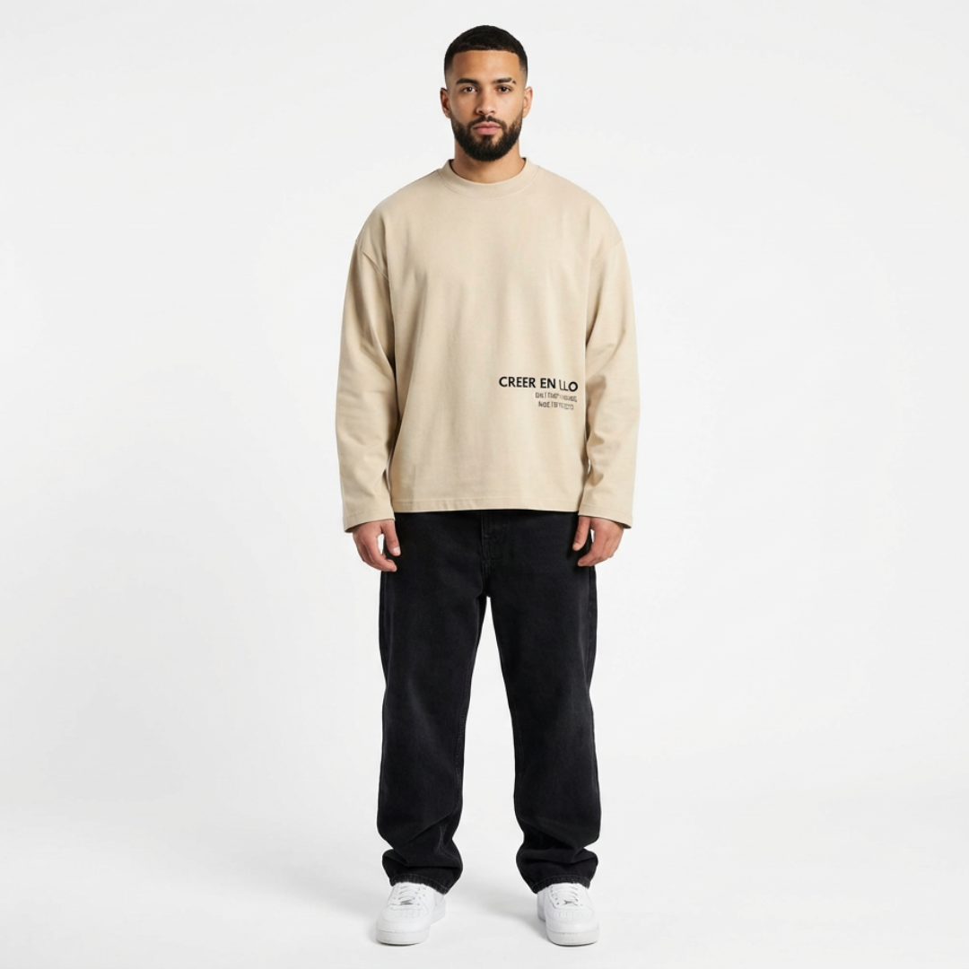CEE X Build from the shadows - Longsleeve TEE Creme